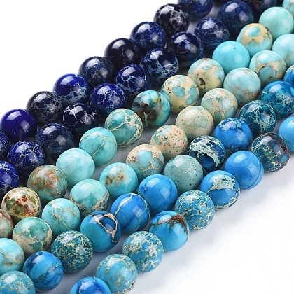 Natural Imperial Jasper Beads Strands G-G814-07-8mm-1