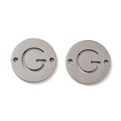 Non-Tarnish 201 Stainless Steel Hollow Flat Round Links FIND-R149-03G-P-1