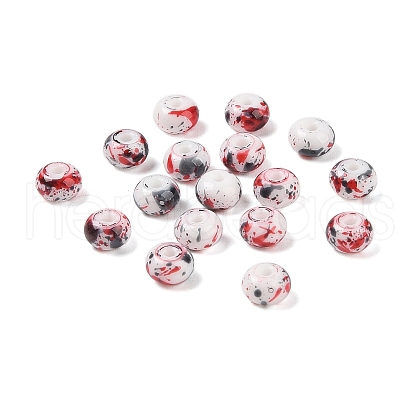 Opaque Spray Painted Glass Beads X1-GLAA-G118-01R-1