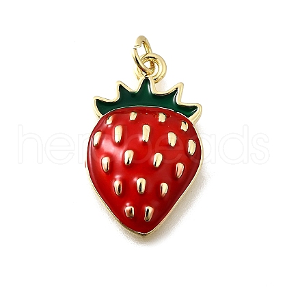 Brass Enamel Pendants KK-Z104-06G-06-1