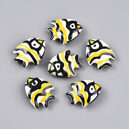 Handmade Porcelain Beads PORC-N009-08G-1