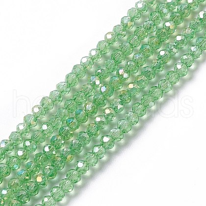 Electroplate Glass Beads Strands EGLA-R048-2mm-10-1