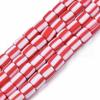 Handmade Polymer Clay Bead Strands CLAY-T020-12D-1