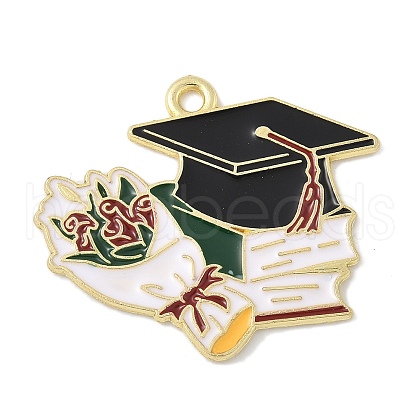 School Supplies Alloy Enamel Pandants FIND-M083-03G-G-1