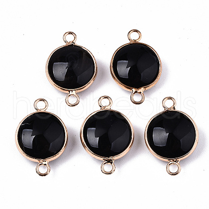 Natural Black Agate Links Connectors G-N326-85A-1