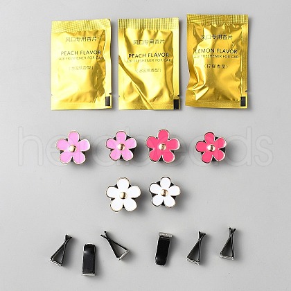 Flower Alloy Enamel Auto Car Air Vent Perfume Clip FIND-WH20003-71-1