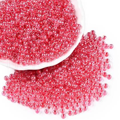 6/0 Transparent Inside Colours Glass Seed Round Beads X1-SEED-N006-004M-1