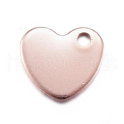 Ion Plating(IP) 304 Stainless Steel Stamping Blank Tag Charms STAS-D167-27RG-1