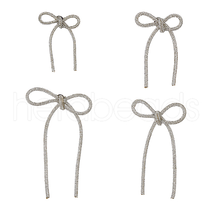 SUPERFINDINGS 4 Styles Rhinestone with Platinum Iron Brooches for Backpack Clothes JEWB-FH0001-59-1