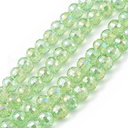 Transparent Electroplate Glass Beads Strands EGLA-F151-AB07-1