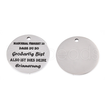 Non-Tarnish 201 Stainless Steel Pendants STAS-T064-38P-8-1