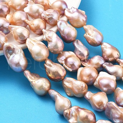 Natural Nucleated Pearl Beads Strands PEAR-B004-15C-04D-1
