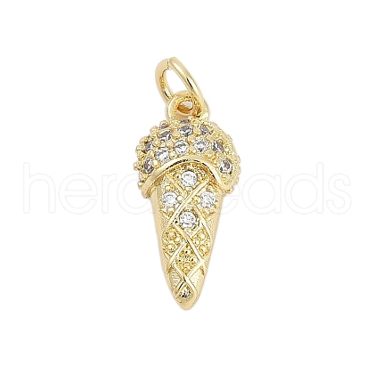 Brass Micro Pave Cubic Zirconia Pendants KK-G522-24G-1