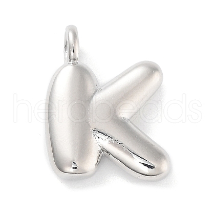 Rack Plating Brass Balloon Letter Pendants KK-C050-01P-K-1