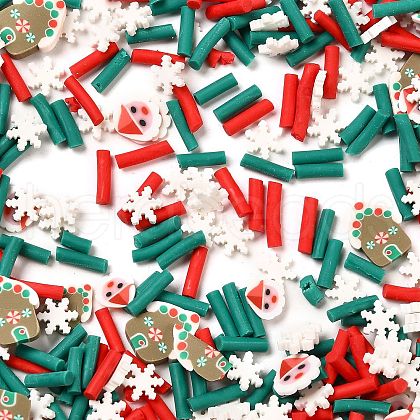 Christmas Theme Handmade Polymer Clay Cabochons CLAY-Q004-20A-1