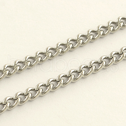 Tarnish Resistant 304 Stainless Steel Curb Chains CHS-Q001-21-1