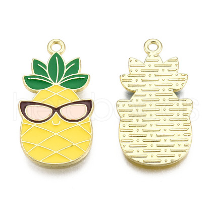Alloy Enamel Pendants PALLOY-F286-15G-1