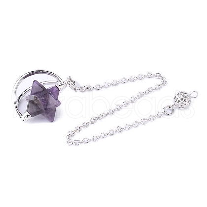 Natural Amethyst Pointed Dowsing Pendulums PW-WGDD9D6-14-1