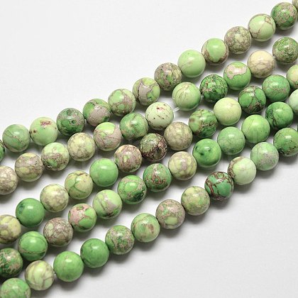Natural Imperial Jasper Beads Strands G-I122-10mm-01-1