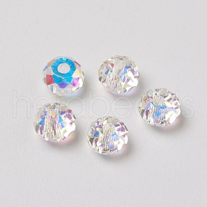 Electroplate Glass Beads RGLA-L024-H-001AB-1