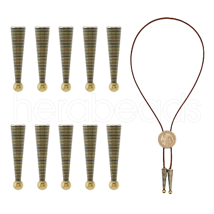 SUPERFINDINGS 10Pcs Alloy Cord Ends FIND-FH0009-40AB-1