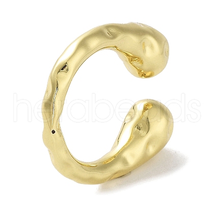 Rack Plating Brass Cuff Rings RJEW-D025-05G-1