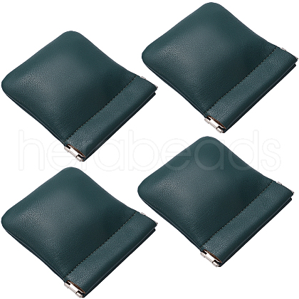 Beebeecraft 4Pcs Square PU Leather Change Purse with Alloy Shrapnel AJEW-BBC0002-22B-1