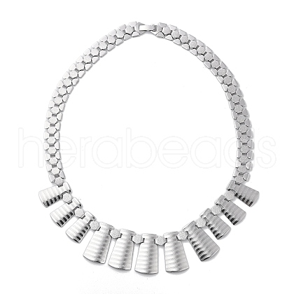 Non-Tarnish 304 Stainless Steel Bib Necklaces for Men NJEW-Q340-03P-1