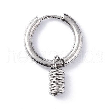 Non-Tarnish 304 Stainless Steel Hoop Earrings STAS-B030-03C-1
