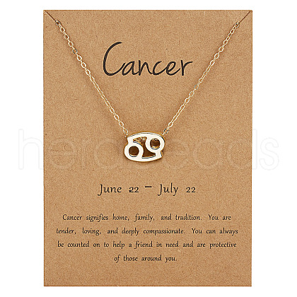 Alloy Constellation Pendant Necklaces WG6F1B2-06-1