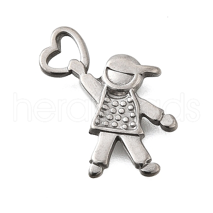304 Stainless Steel Pendants STAS-Q362-01D-P-1