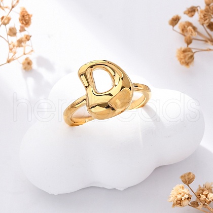 304 Stainless Steel Open Cuff Rings for Women RJEW-M060-01G-04-1