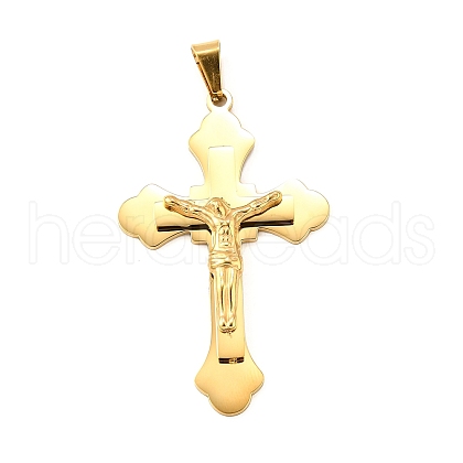 304 Stainless Steel Big Pendants STAS-R171-01G-1