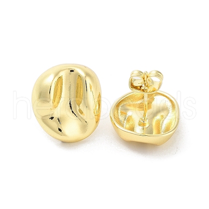 Rack Plating Brass Stud Earring EJEW-C078-05B-G-1