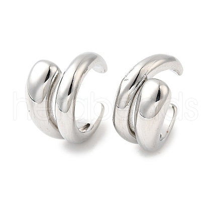 Rack Plating Brass Clip-on Earrings EJEW-R162-24P-1