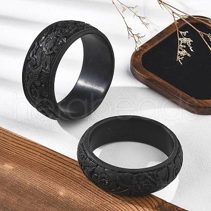 Chinese Style Cinnabar Bangles BJEW-U036-01-1