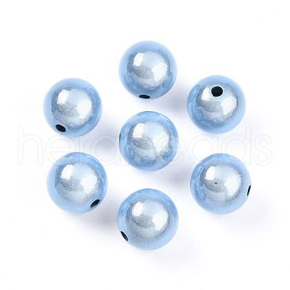 Spray Painted Acrylic Beads MACR-Q154-14mm-005-1