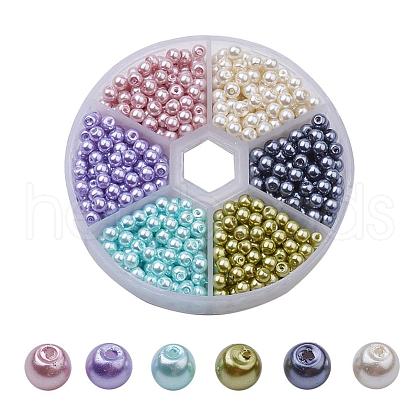 Glass Pearl Bead Sets HY-JP0003-03-1