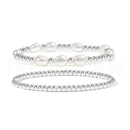 Temperament Magnet Gold Elastic Bracelet Baroque Imitation Pearl Multi layered Layered Bracelet Small and Popular Bracelet XU8635-6-1