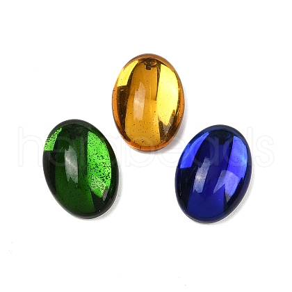Oval Glass Cabochons GGLA-P014-M-1-1