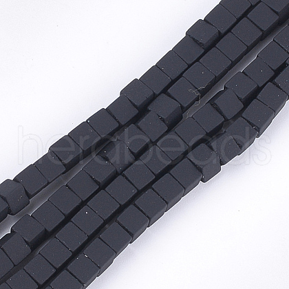 Spray Painted Non-magnetic Synthetic Hematite Beads Strands G-T116-22-17-1