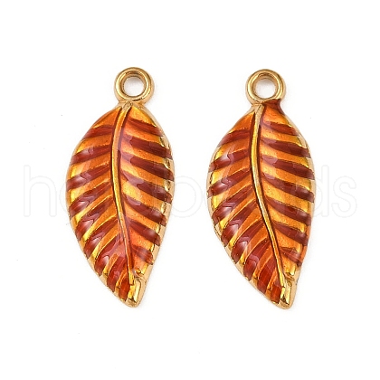 304 Stainless Steel Enamel Pendants STAS-Z140-01G-02-1