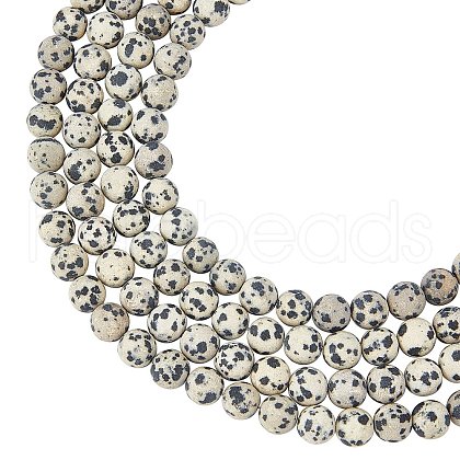 ARRICRAFT Natural Dalmatian Jasper Beads Strands G-AR0002-21-1