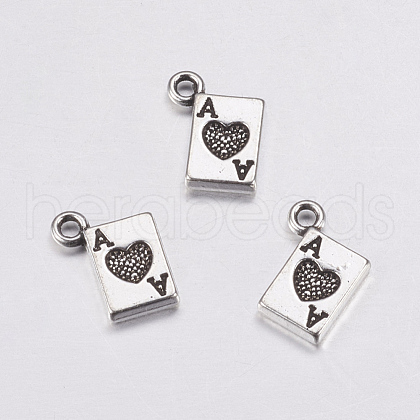 Poker A Tibetan Silver Charms AC0322-1