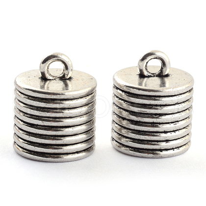 Tibetan Style Alloy Cord Ends TIBEP-S300-26AS-NR-1