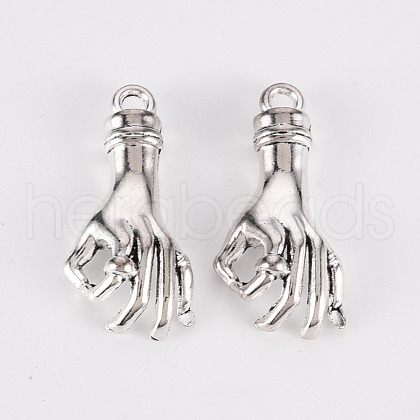 Tibetan Style Alloy Pendants TIBE-N010-55AS-RS-1