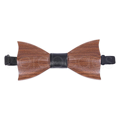 CHGCRAFT 1Pc Wood Bow Ties for Bridegroom AJEW-CA0004-59A-1