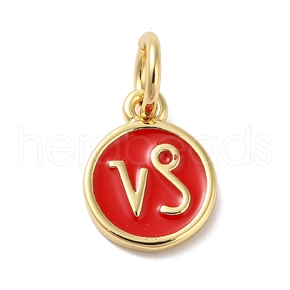 Real 18K Gold Plated Brass Enamel Charms KK-L216-001G-G03-1