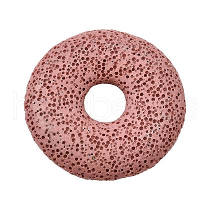 Natural Lava Rock Disc Big Pendants G-M203-05-01-1