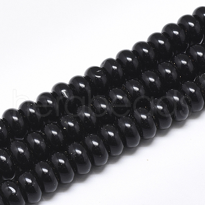 Natural Black Onyx Beads Strands G-T122-02D-1